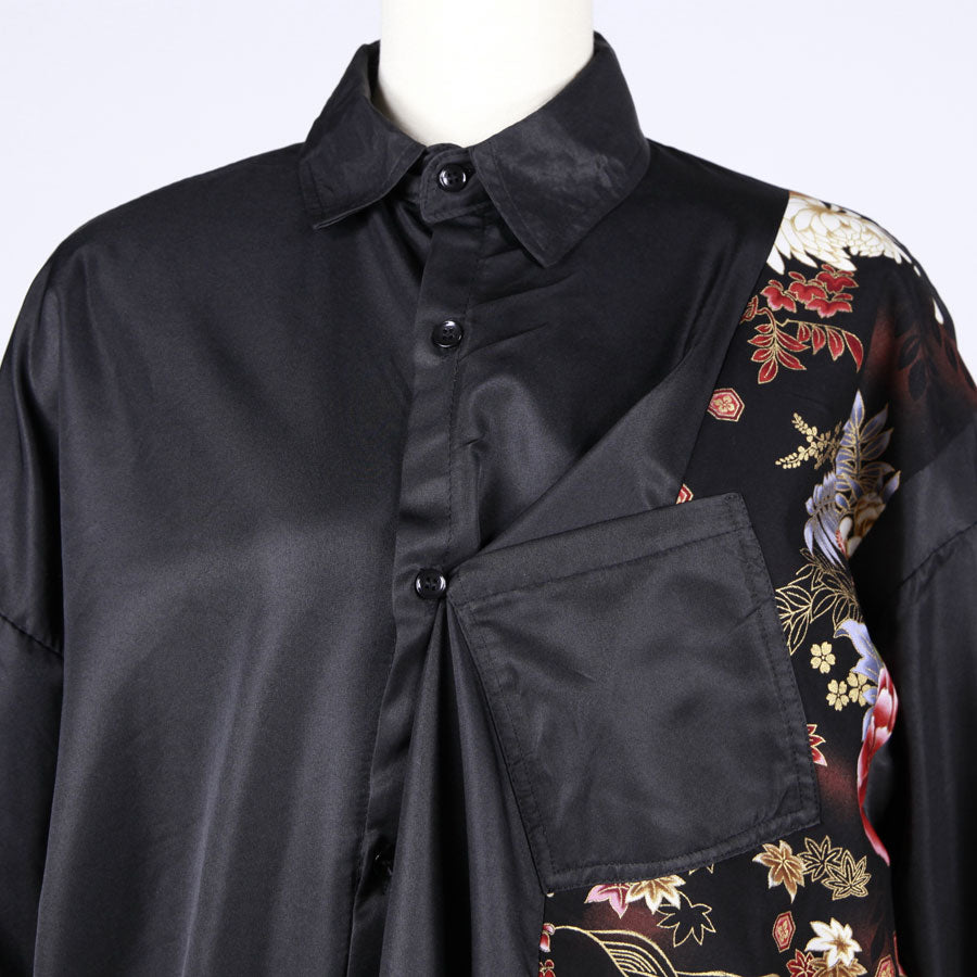 【一点物】TKg 夜の和 歪みシャツ