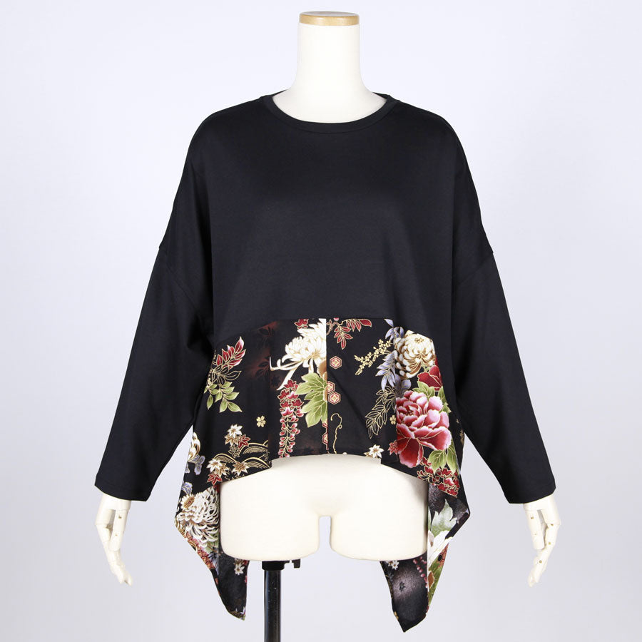 [One-of-a-kind item] TKg The Harmony of the Night Japanese Obi Switching Tops