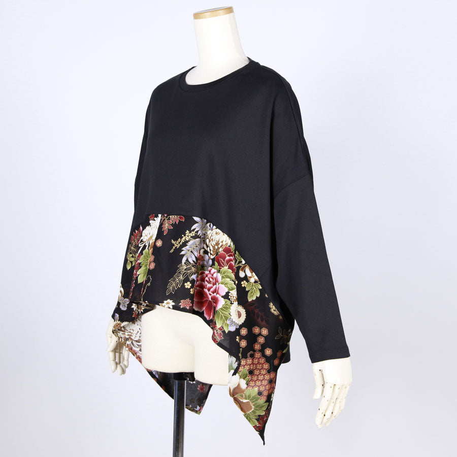[One-of-a-kind item] TKg The Harmony of the Night Japanese Obi Switching Tops