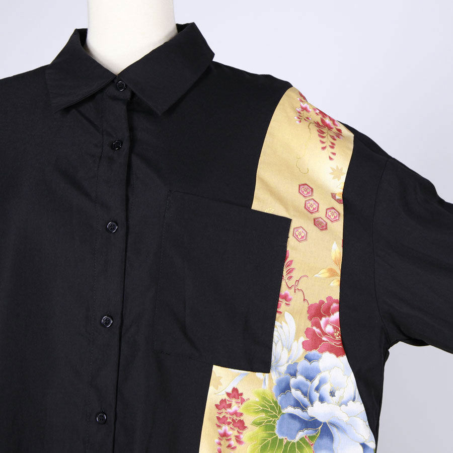 【一点物】TKg 昼の和 後ろファスナーシャツ