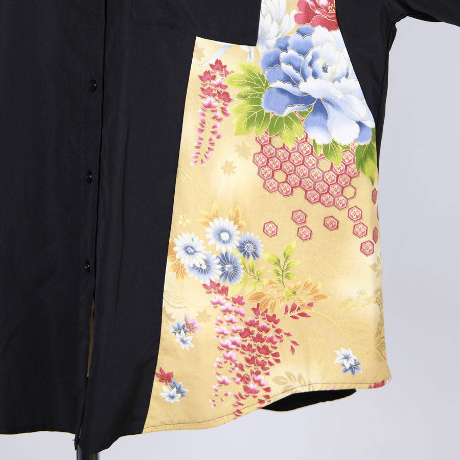 【一点物】TKg 昼の和 後ろファスナーシャツ