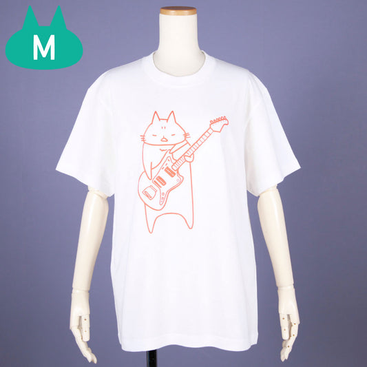 MINT NeKO 吾輩とギターTシャツ WH-ORG・M
