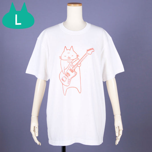 MINT NeKO 吾輩とギターTシャツ WH-ORG・L
