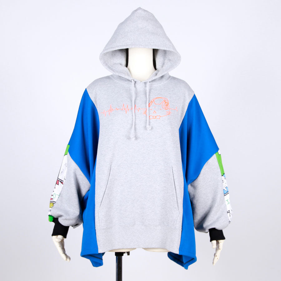 MINT NeKO Patchwork Wide Hoodie / D
