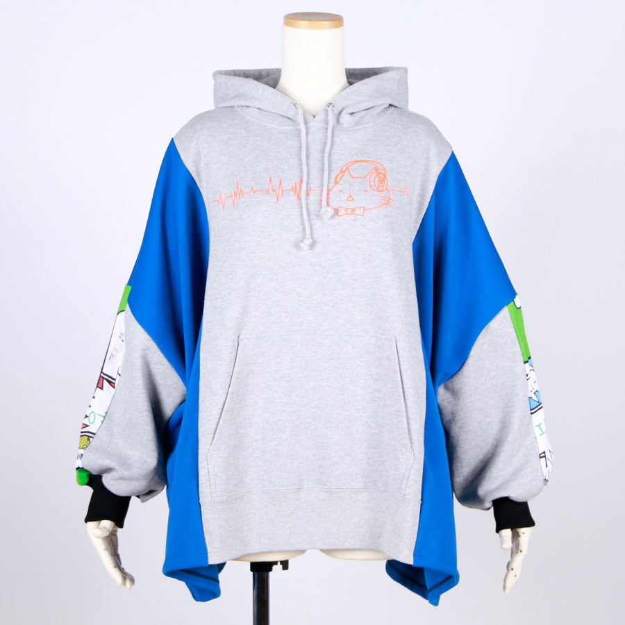 MINT NeKO Patchwork Wide Hoodie / D