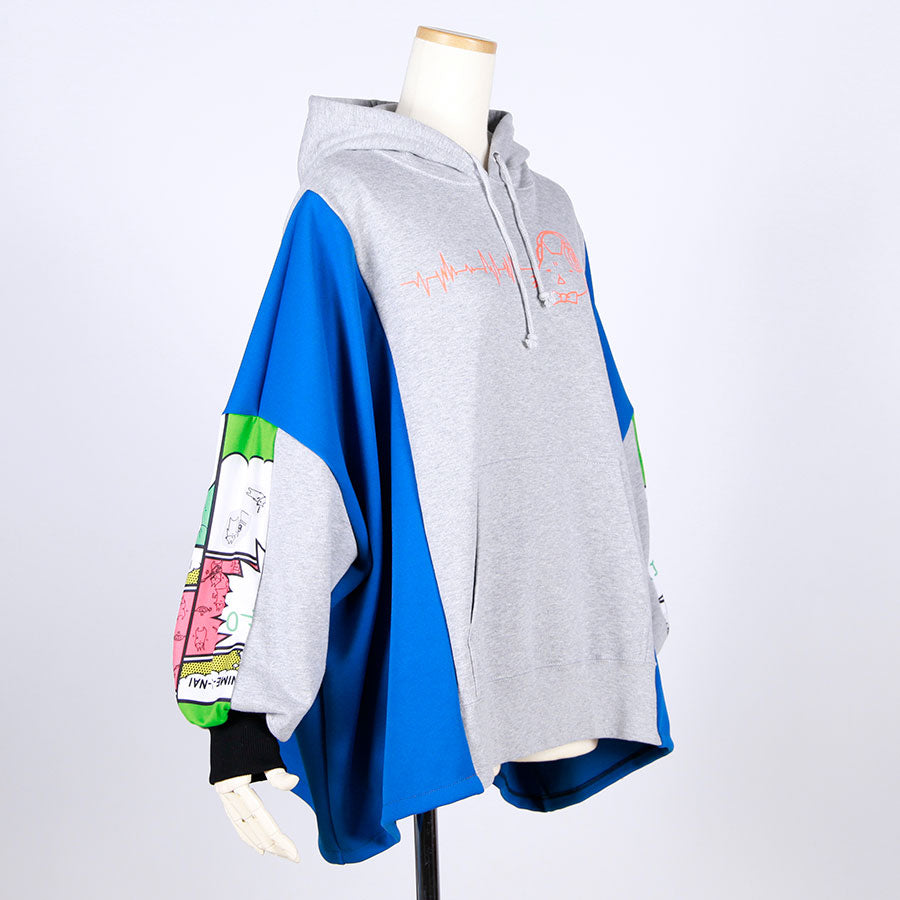 MINT NeKO Patchwork Wide Hoodie / D