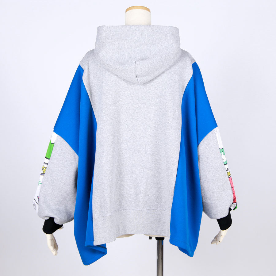 MINT NeKO Patchwork Wide Hoodie / D