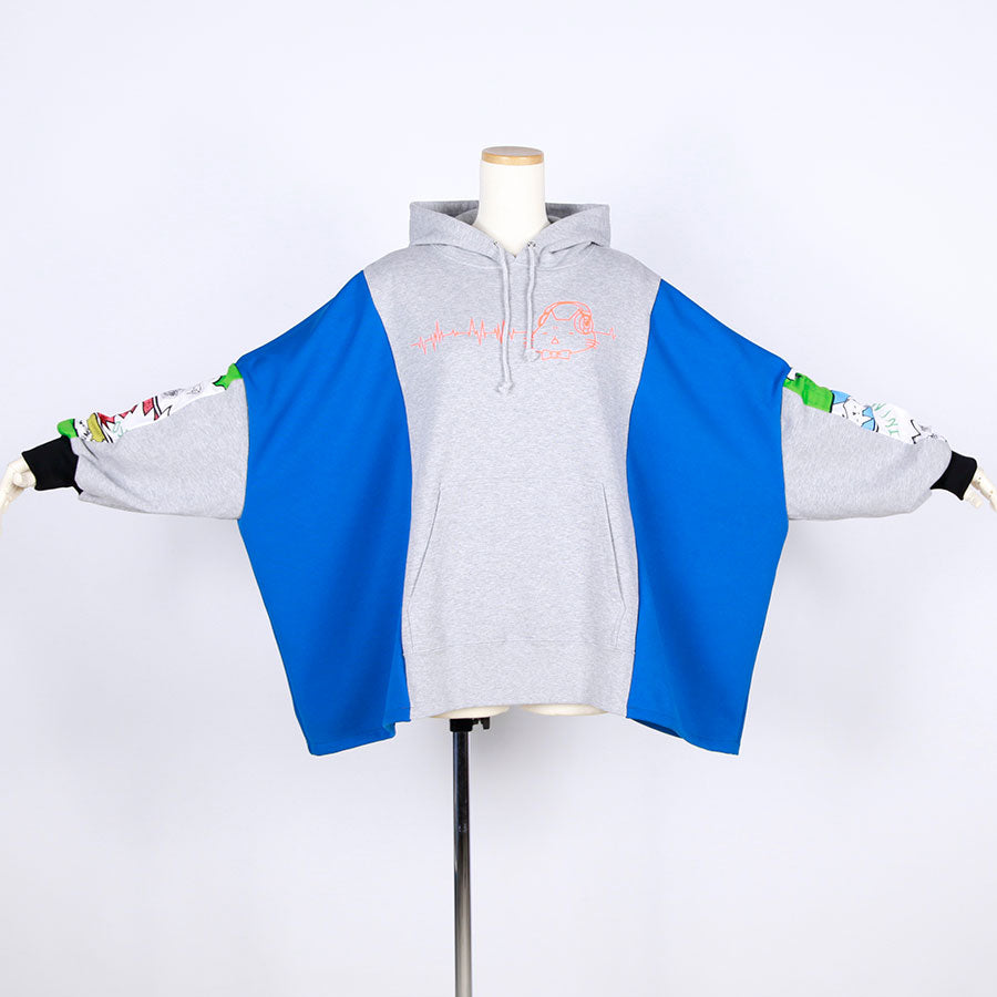 MINT NeKO Patchwork Wide Hoodie / D