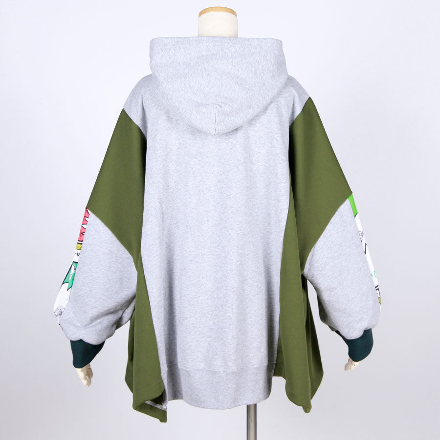 MINT NeKO Patchwork Wide Hoodie / E