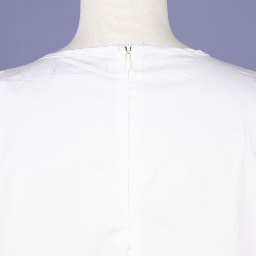 【一点物】TKg 秘色色の藤 白いタックトップス