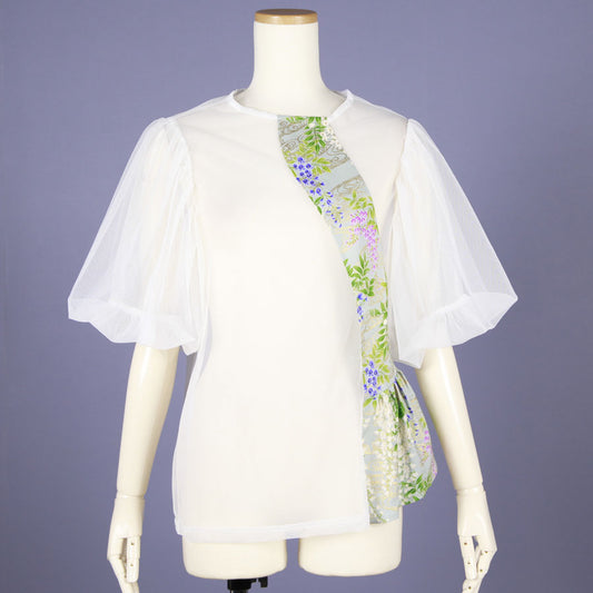 【一点物】TKg 秘色色の藤 透けるトップス