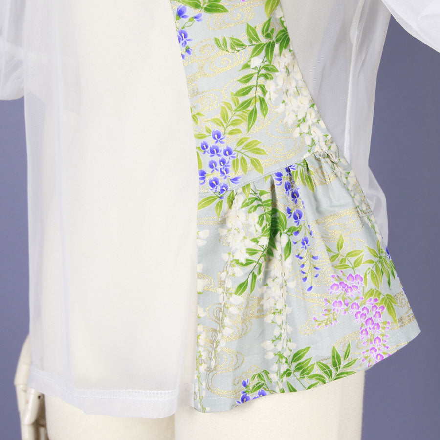 【一点物】TKg 秘色色の藤 透けるトップス