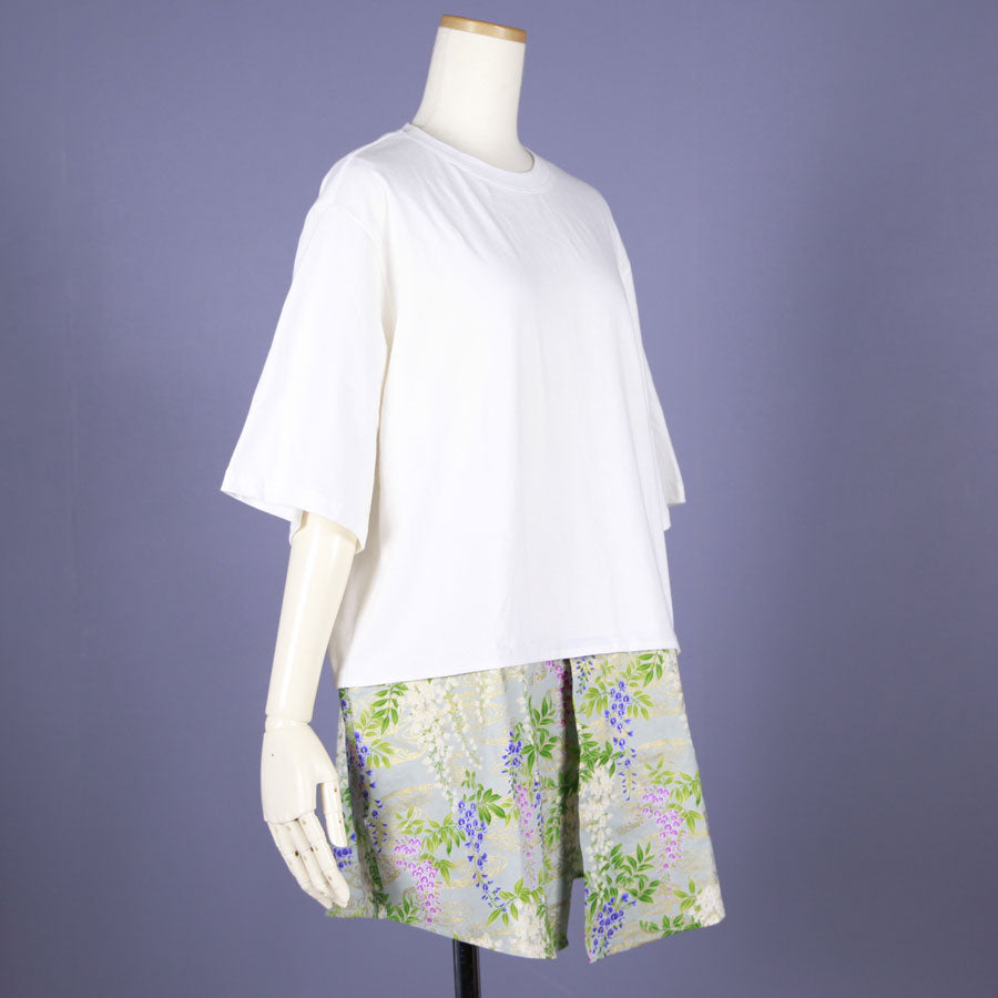 【一点物】TKg 秘色色の藤 スカート付きトップス