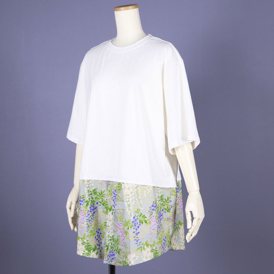 【一点物】TKg 秘色色の藤 スカート付きトップス