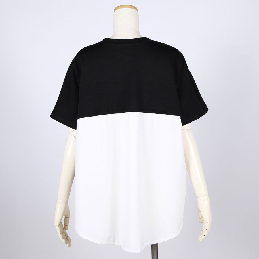 【一点物】TKg 秘色色の藤 肩から切り替えトップス