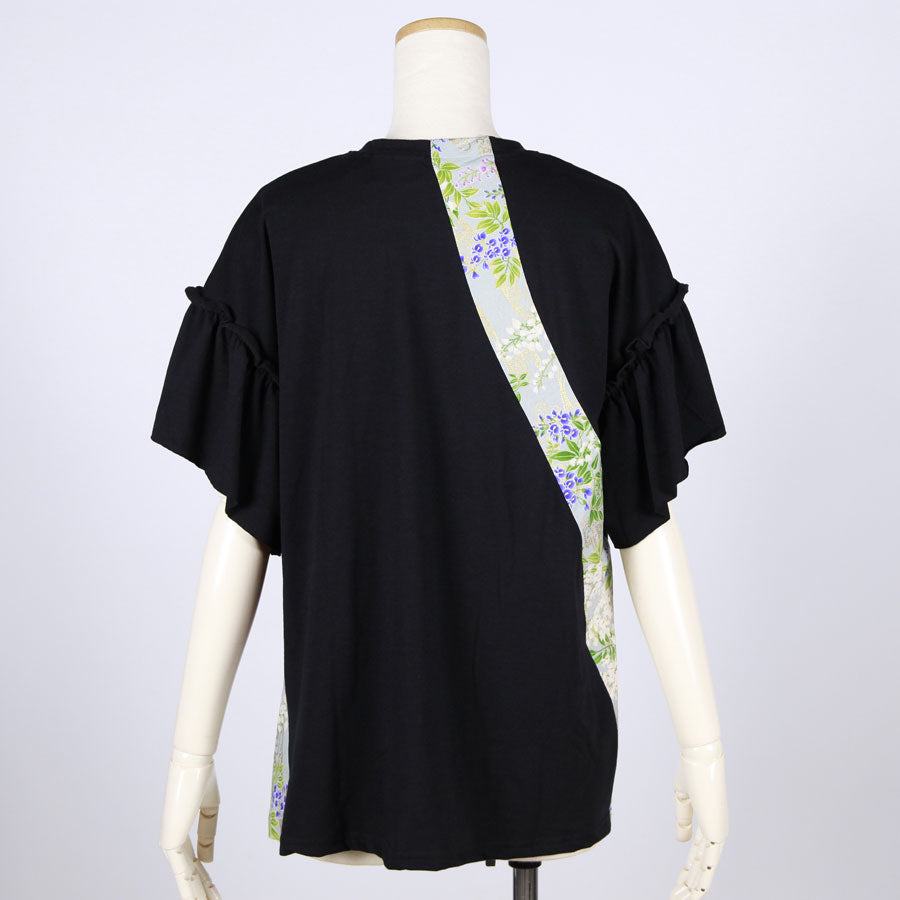 【一点物】TKg 秘色色の藤 くるくる切り替えトップス