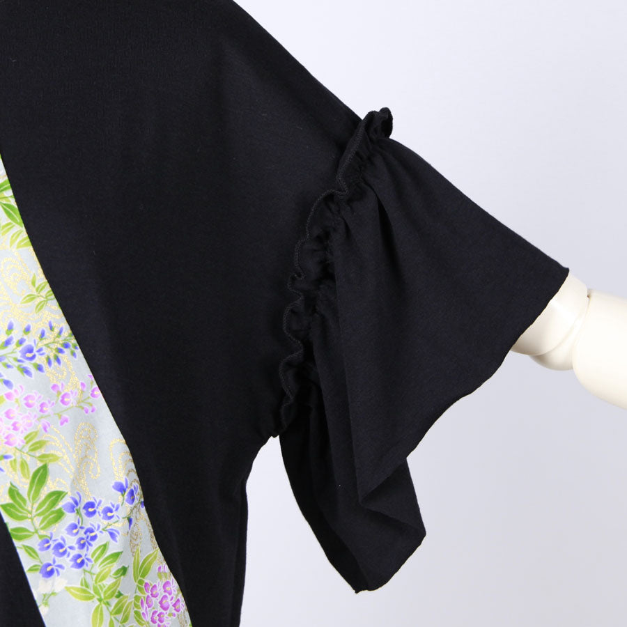 【一点物】TKg 秘色色の藤 くるくる切り替えトップス