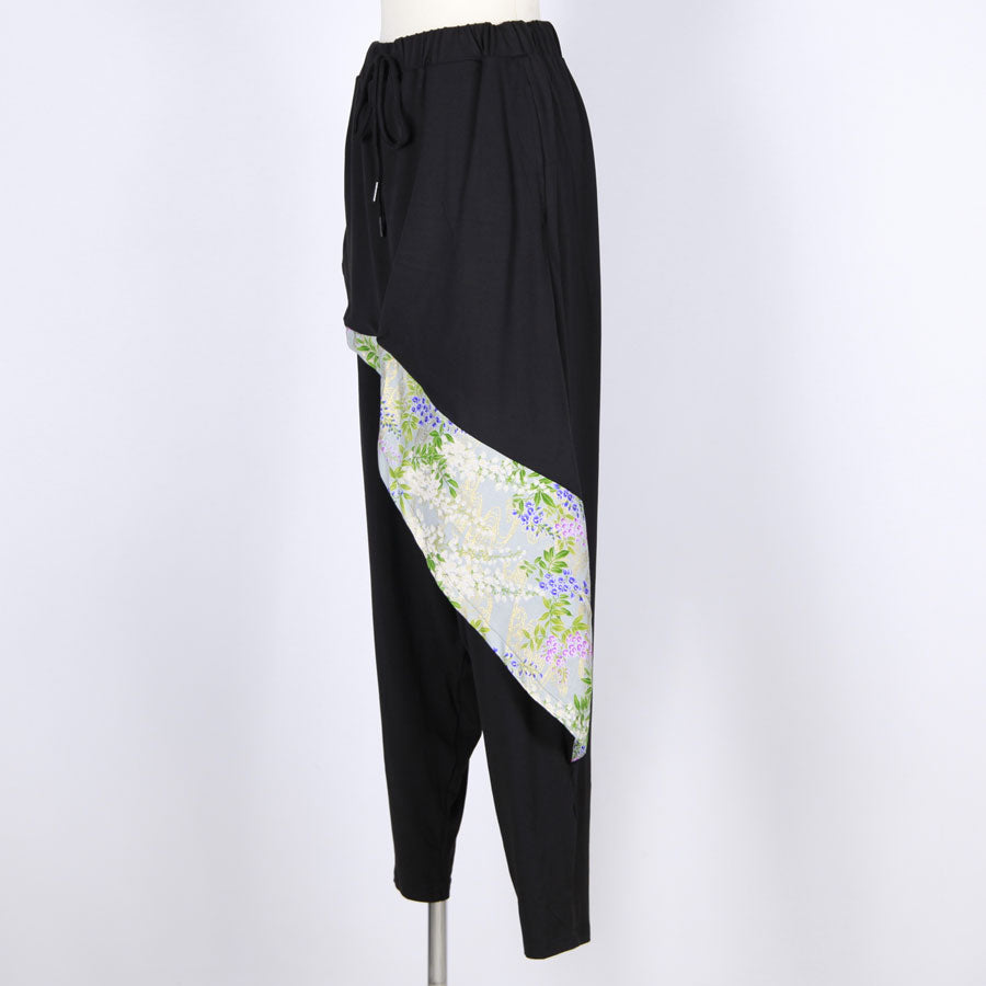 [One-of-a-kind item] TKg Celadon color Wisteria Pants with Skirt