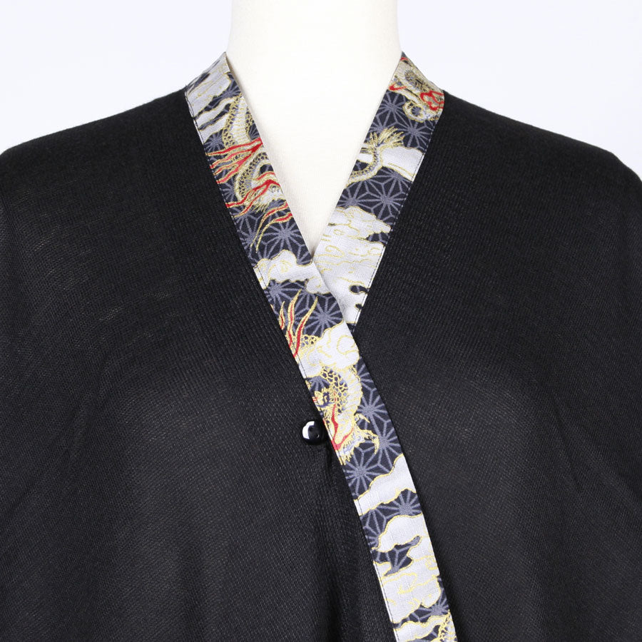 [One-of-a-kind item] TKg Dragon Flying on Hemp Leaves Pattern Square Haori