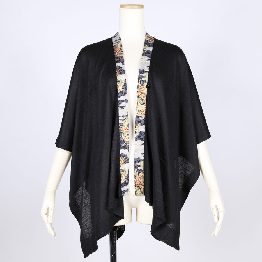 [One-of-a-kind item] TKg Dragon Flying on Hemp Leaves Pattern Square Haori