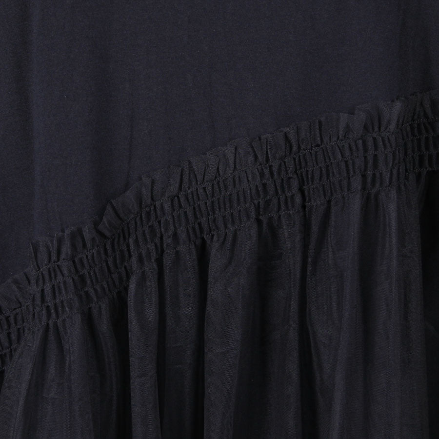 [One-of-a-kind item] TKg Dragon Flying on Hemp Leaves Pattern Tops with Tulle