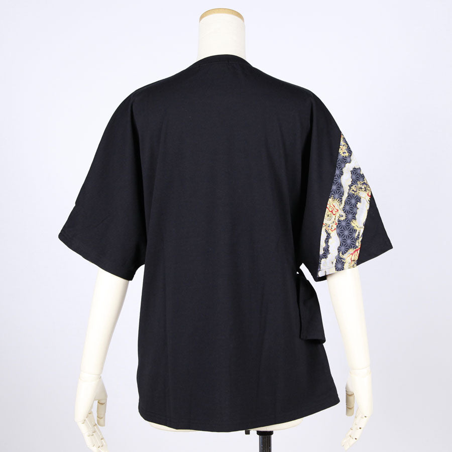 [One-of-a-kind item] TKg Dragon Flying on Hemp Leaves Pattern Tops with Loop