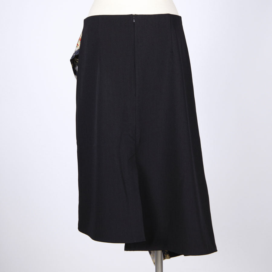 [One-of-a-kind item] TKg Dragon Flying on Hemp Leaves Pattern Diagonal Layered Skirt