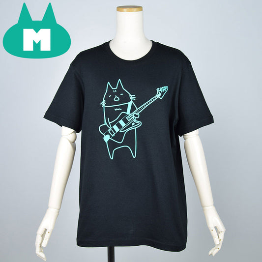 MINT NeKO ベースTシャツ BK-GRN・M