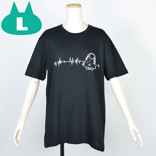 MINT NeKO Headphone T-shirt BK-WH・L