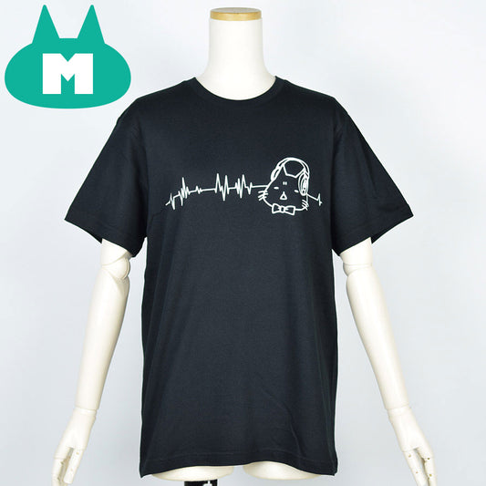 MINT NeKO ヘッドホンTシャツ BK-WH・M