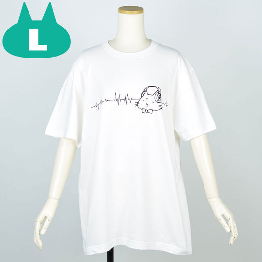 MINT NeKO ヘッドホンTシャツ WH-BK・L