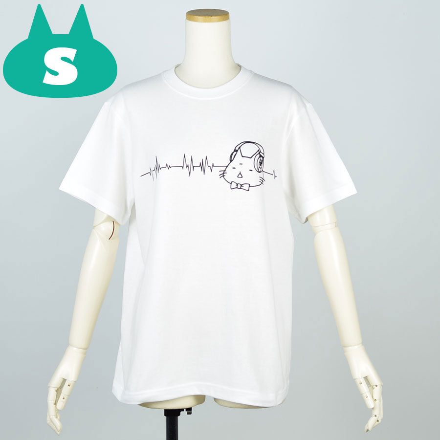 MINT NeKO ヘッドホンTシャツ WH-BK・S