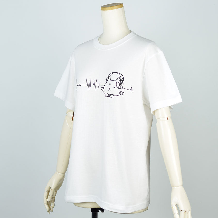 MINT NeKO ヘッドホンTシャツ WH-BK・S
