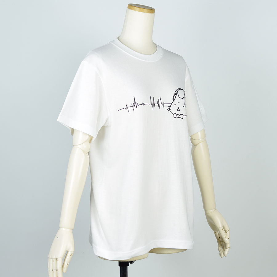 MINT NeKO ヘッドホンTシャツ WH-BK・S