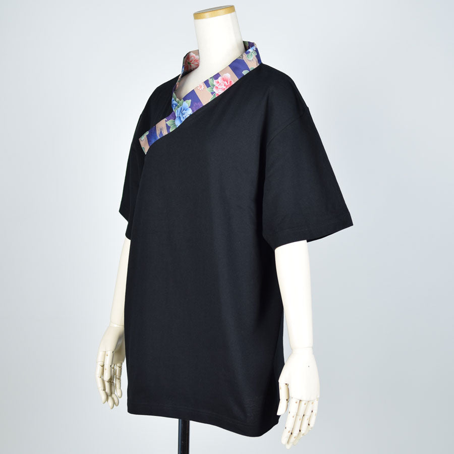 gouk Kimono collar men's T -shirt A
