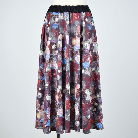 gouk Japanese pattern flare skirt A