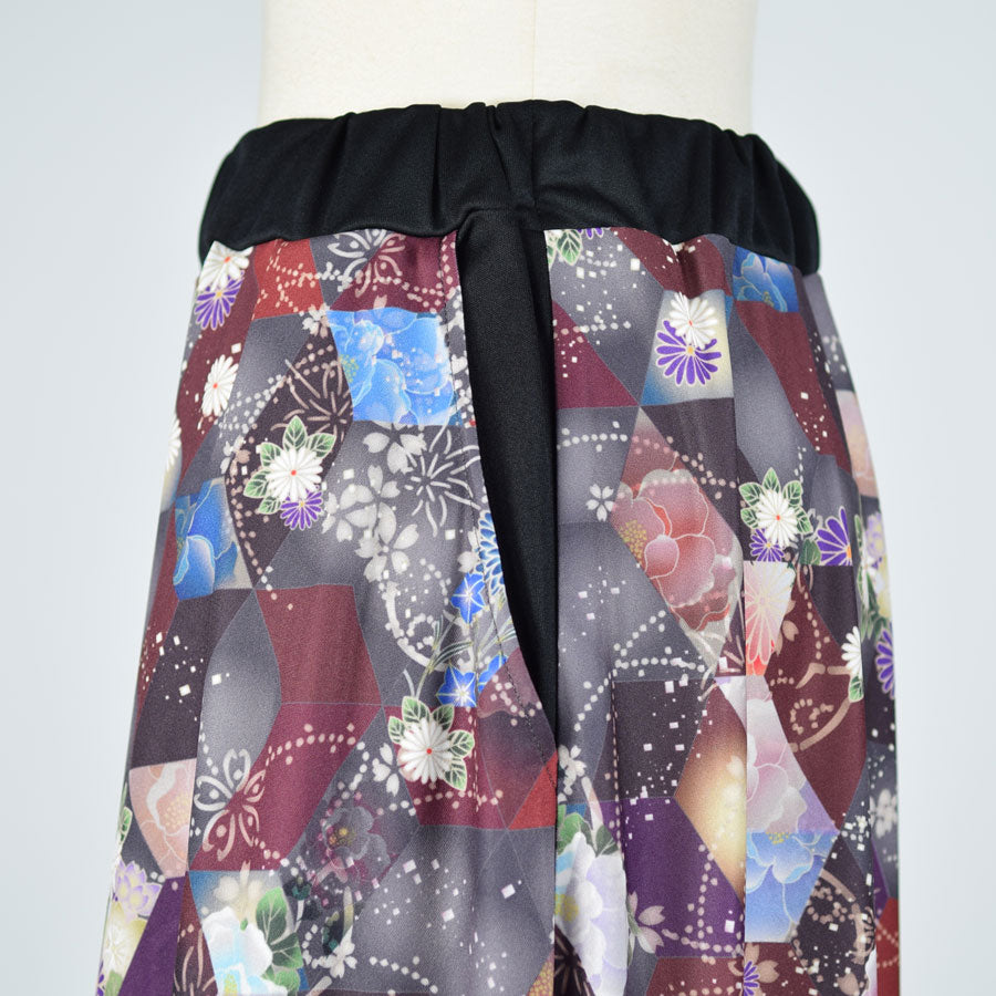 gouk Japanese pattern flare skirt A