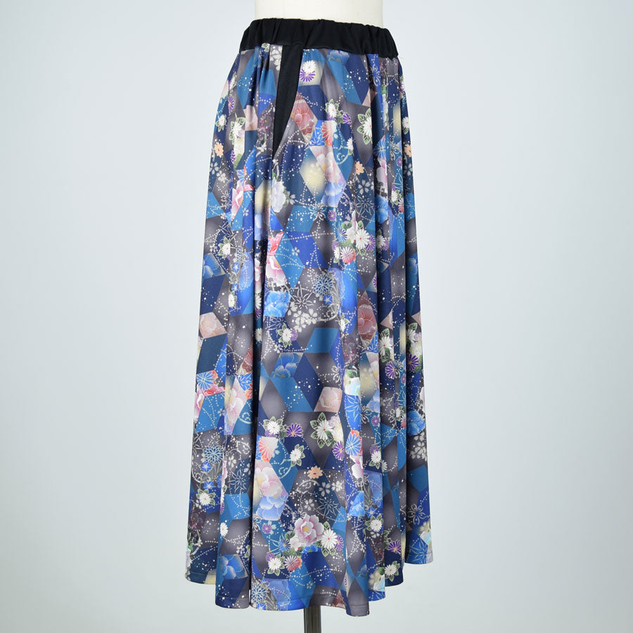 gouk Japanese pattern flare skirt B