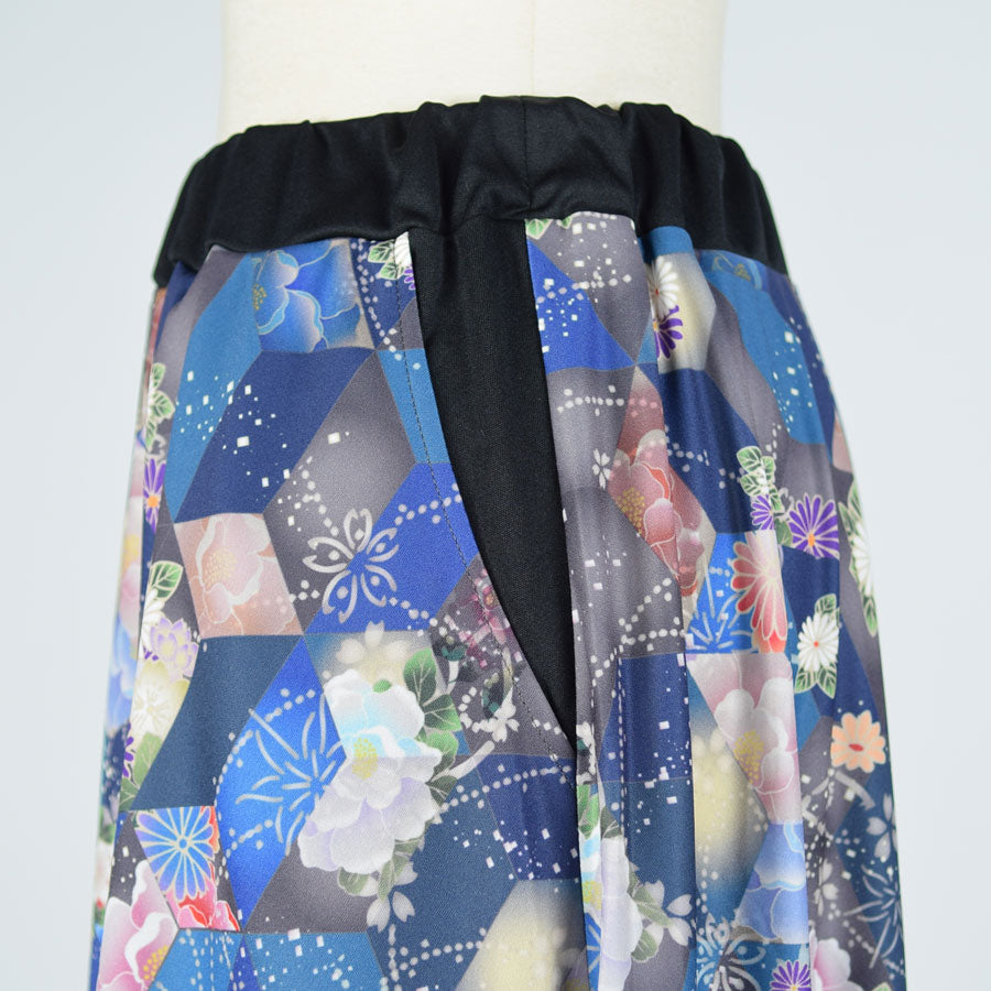 gouk Japanese pattern flare skirt B