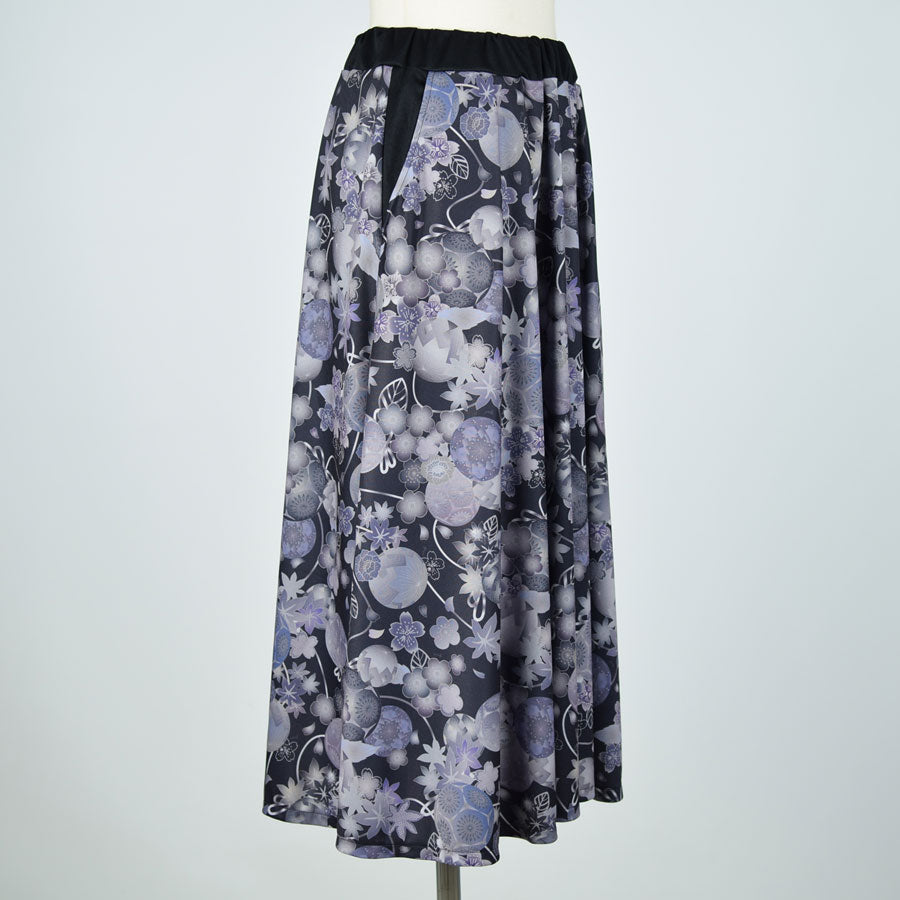 gouk Japanese pattern flare skirt e