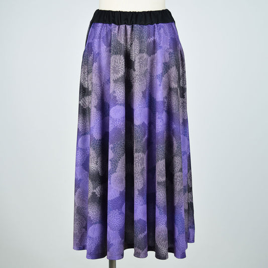 gouk Japanese Pattern Flare Skirt / C