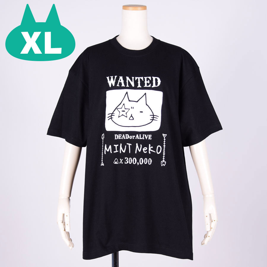 MINT NeKO ポールはお尋ね者Tシャツ BK・XL