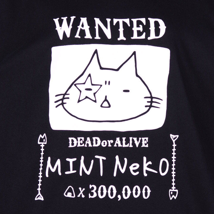 MINT NeKO Paul is the questioner T -shirt BK ・ L