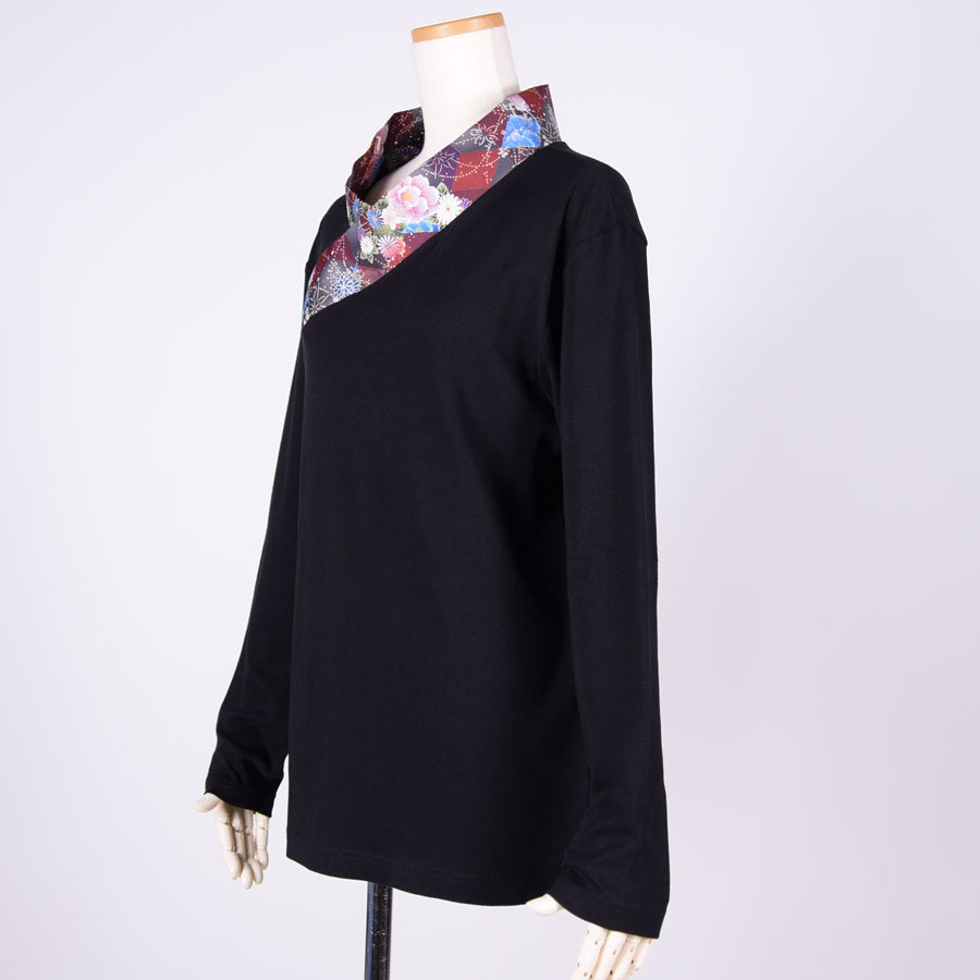 gouk Kimono Collar Long Sleeve T-shirt / K