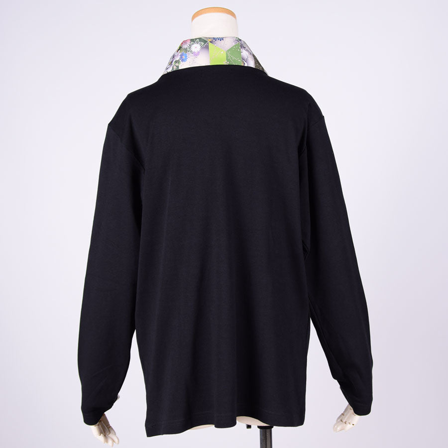 gouk Kimono Collar Long Sleeve T-shirt / L