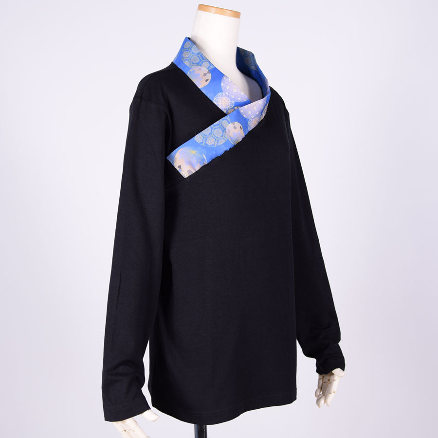 gouk Kimono Collar Long Sleeve T-shirt / C