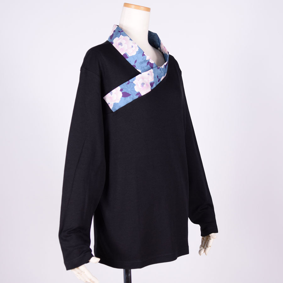 gouk Kimono Collar Long Sleeve T-shirt / H