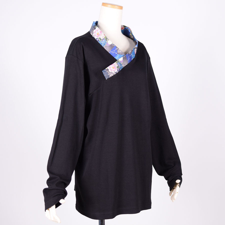 gouk Kimono Collar Men's Long Sleeve Tops / B