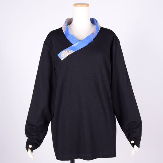 gouk Kimono Collar Men's Long Sleeve Tops / F