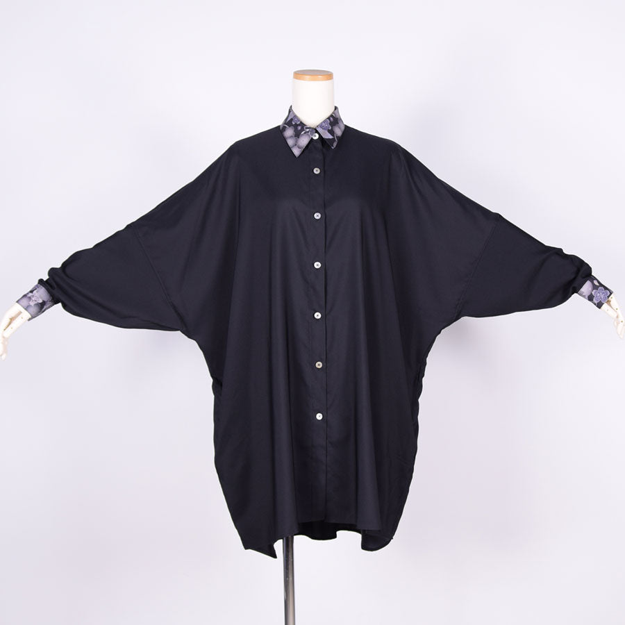 gouk Big Shirt  Coat / BK-GY